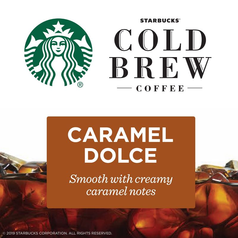 Starbucks Cold Brew Coffee &#8212; Caramel Dolce Flavored &#8212; Multi-Serve Concentrate &#8212; 1 bottle (32 fl oz.), 3 of 9