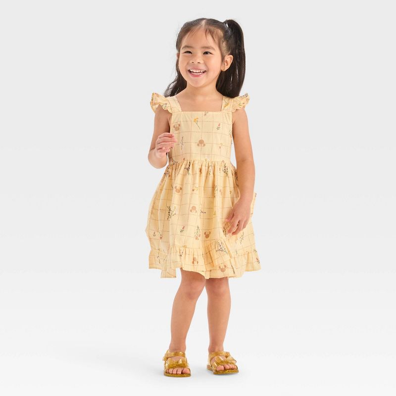 Toddler Girls&#39; Disney Minnie Mouse Poplin Dress - Yellow, 3 of 6