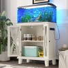 20 Gallon Fish Tank Stand with Power Outlets, Farmhouse Aquarium Stand with Cabinet Storage & Adjustable Shelves, Reptile Turtle Tank Stand-Koiai - 2 of 4