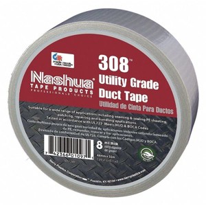 Nashua  Duct Tape,Silver,1 7/8 in x 60 yd,8 mil 308 - 1 of 1