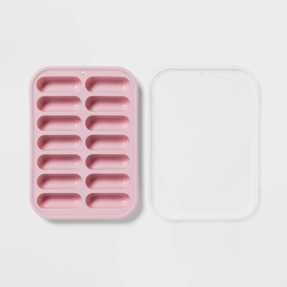 Silicone Water Bottle Ice Tray with Lid Pink - Room Essentialsâ„¢