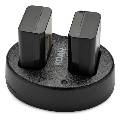 Koah PRO Rechargeable 1300mAh Battery (2-Pack) and Dual Charger for Sony NP-FW50