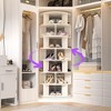Aheaplus 7-Tier Shoe Rack, 28-32 Pair Rotating Shoe Rack Tower - 3 of 4
