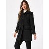 Allegra K Women's Peter Pan Collar Long Sleeve Double Breasted Classic Winter Outwear - 2 of 4