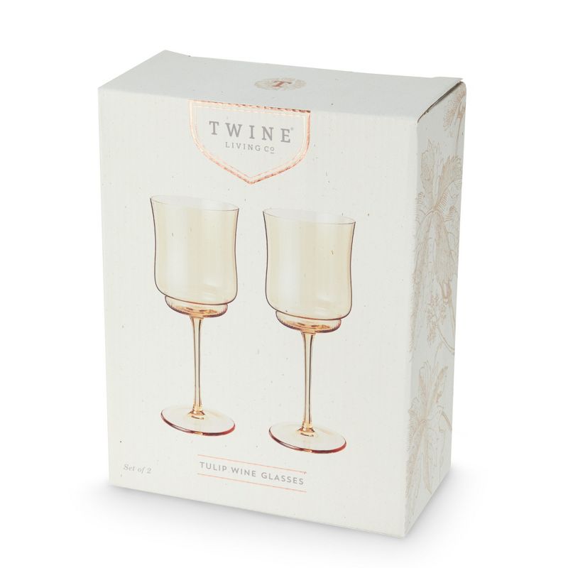 Twine Tulip Champagne Flutes, Gold Amber Tinted, 6 of 11