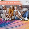 Washable Rugs 8x10 Modern Abstract Rug for Living Room Colorful Bedroom Rug Low Pile Stain Resistant - 2 of 4