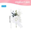 Unique Bargains Satin Rose Bloom Greenery Comfortable Wrist Strap Corsage For Party Wedding 6 Pcs - 2 of 4