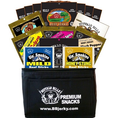 Buffalo Bills 15-Piece Low Carb Lovers Beef Jerky & Beef Stick 6-Pack Gift Cooler (2 carbs or less)