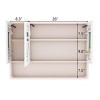 SEVOBAL Bathroom Storage Cabinet Modern Mirror Cabinet with Cosmetic Rack and Hair Dryer Holder for Organized Space, White, 35.43"*27.56"*4.92" - 2 of 4