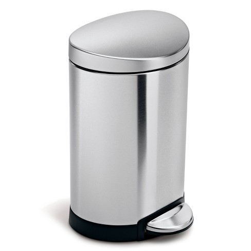 Best  Trash Can: Simple Human Stainless Steel Pail