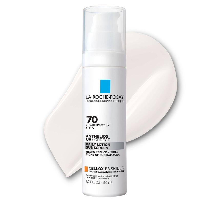 La Roche Posay Anthelios, UV Correct Daily Anti-Aging Face Sunscreen, Oxybenzone and Oil-Free Sheer Finish Sunscreen - SPF 70 - 1.7 fl oz, 3 of 10