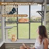 Kumasinova 61" Window Catio Enclosure for Indoor Cats,Expandable Outdoor Cat House with 3 Platforms,Hammock&3 Doors,All-Weather Cat Playpen with Perch - 3 of 4