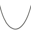 Black Bow Jewelry 1.5mm Black Plated Stainless Steel Rope Chain Necklace - 2 of 4