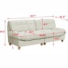 NicBex Couches for Living Room 90.5" Cloud Compression Sofa Loveseat Velvet Modern Upholstered 2 Seat Sofa for Apartment, Bedroom - 3 of 4