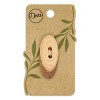 Dritz 50mm Sustainable Wood Grain Oval Buttons Light Brown: Large Sewing Fasteners, Plastic, Pack of 3 - 2 of 4