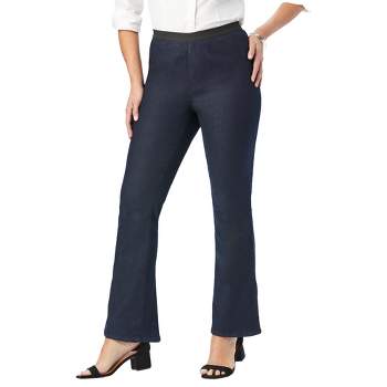Roaman's Women's Plus Size Tall Classic Bend Over® Pant, 12 T - Black :  Target