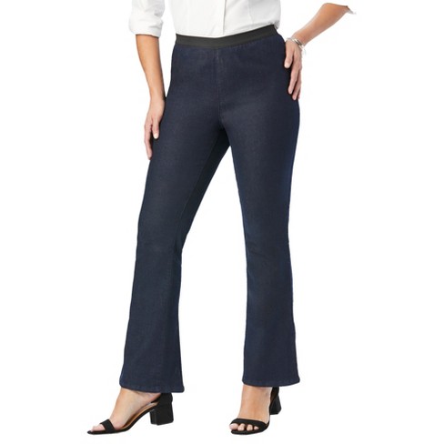Allegra K Women's High Waist Flare Jeans Retro Stretchy Denim Jean Pants  Bell Bottom Jeans X-Small Black at  Women's Jeans store