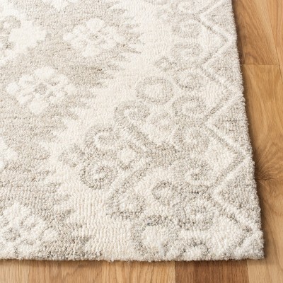 Ivory and Beige Hand-Tufted Wool Runner Rug