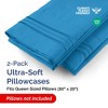 Ultra Soft Solid Pillowcases Set of 2 - Breathable & Comfortable Pillow Covers - CGK Linens - 2 of 4