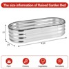 coucheta Set of 2 Steel Raised Garden Bed,4.5*2*1FT Raised Garden Bed, Herb, Galvanized Planter Garden Raised Boxes With Safety Edging and Gloves - 2 of 4