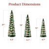Best Choice Products Set of 3 XL Pre-Lit Hand-Painted Ceramic Tabletop Christmas Trees w/Multi Lights - 2 of 4