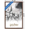 Trends International The Wizarding World: Harry Potter - Illustrated Hogwarts Framed Wall Poster Prints - 3 of 4