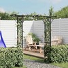 vidaXL Garden Arch, Arch Trellis for Climbing Plants Weddings Parties, Heavy-Duty Construction, Weather-Resistant, 80.3" H x 78.7" W Black - 2 of 4