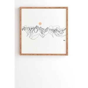 Jessa Gilbert Jumbo Peak Bamboo Framed Wall Art - Deny Designs - 1 of 3