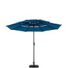 10FT Outdoor Aluminium 3 Tier Polyester Auto Tilt Umbrella,Patio Umbrella With 8 Steel Ribs,Pool Deck Umbrella,Base Not Included-Coolbibila - 2 of 4