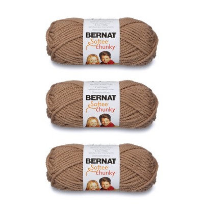 Bernat Softee Chunky White Yarn - 3 Pack of 100g/3.5oz - Acrylic - 6 Super  Bulky - 108 Yards - Knitting/Crochet