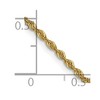 Black Bow Jewelry 1.6mm 14K Yellow Gold Solid Classic Rope Chain Anklet, 9 Inch - 3 of 4