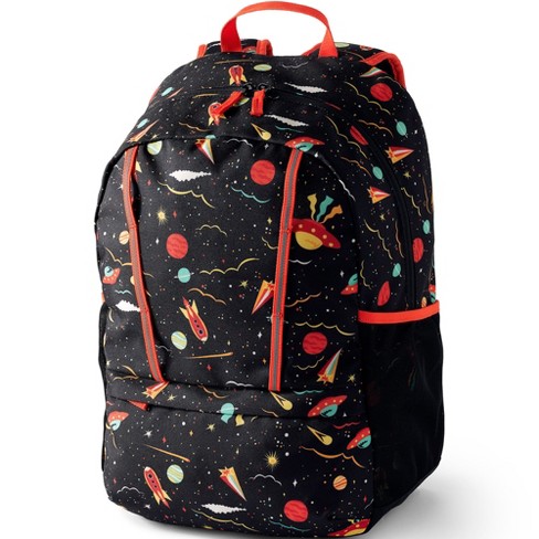 Lands' End Kids Classmate Medium Backpack - - Black Space Print