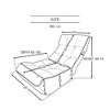 Gulches Reclining Floor Chair ¨C 4-Segment Ergonomic Adjustable Lazy Sofa, Folding Tatami Chair with Spring Seat for Living Room/Balcony/Dorm - 4 of 4