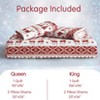 Christmas Quilt Set King Size - Boho Reversible Bedspread Coverlet Set with Christmas Tree Reindeer Snowflakes Printed Pattern, Soft Lightweight - 3 of 4