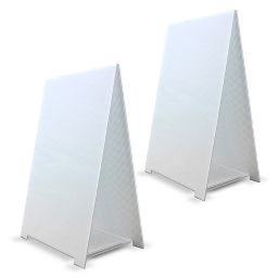 Flipside Products 11" x 17" Premium Corrugated Plastic Dry Erase Tabletop Marquee Easel - 2 Pack