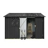 Metal Metal garden sheds outdoor storage sheds with window Brown - 3 of 4
