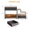 Dog Window Perch Pet Bunk Bed Pet Window Perch with Removable Non-Slip Cushion for Dogs, Cats, Wood Dog Perch to Look Out Window with Storage Drawer - 2 of 4