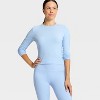 Women's Modal Ribbed Long Sleeve Top - All In Motion™ - 3 of 4