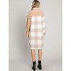 Women's Mixed Corduroy Plaid Long Shacket - ALLIE ROSE - 2 of 3
