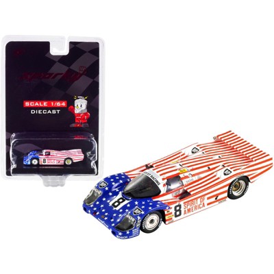 Porsche 956 #8 G. Follmer - J. Morton - K. Miller "Spirit of America" 3rd Place 24H of Le Mans (1986) 1/64 Diecast Car by Sparky