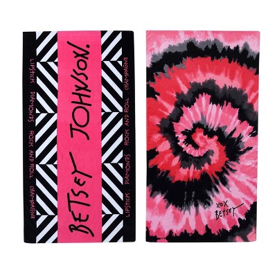 Tie Dye Love Betsey Johnson Assorted Printed Beach Towel - Betseyville
