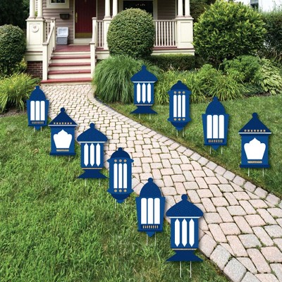 Big Dot of Happiness Ramadan - Lantern Lawn Decorations - Outdoor Eid Mubarak Yard Decorations - 10 Piece