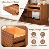 JUJABU Mid Century Modern Nightstand with Charging Station, 2 Drawers for Bedroom/Living Room - 4 of 4