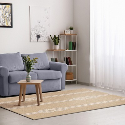 Capri Coastal Hand-Tufted Round Indoor/Outdoor Beige Rug