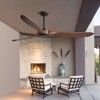 VEVOR 72 Inch Ceiling Fan without Light, 6-Speed Remote Control, 3-Wood-Blade, Reversible DC Motor, Modern Low Profile Flush Mount Exterior Fan - 2 of 4