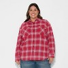Women's Oversized Long Sleeve Collared Flannel Shirt - Wild Fable™ - 2 of 3