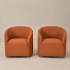 KINWELL Boucle Upholstered Swivel Barrel Armchair (Set of 2) - 3 of 4