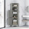 Grungis Bathroom Storage Cabinet,Floor Coner Cabinet with Doors and Adjustable Shelves,Storage Cabinet for Bathroom - 2 of 4