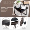 Tangkula 3PCS Conversation Set Outdoor Metal Chair & Table Tempered Glass Top Patio - 4 of 4