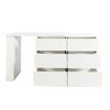 Ridstar 39.37 in. W Modern Corner L Shaped Computer Desk with Drawers & Reversible Storage Cabinet for Home Office-White - 4 of 4